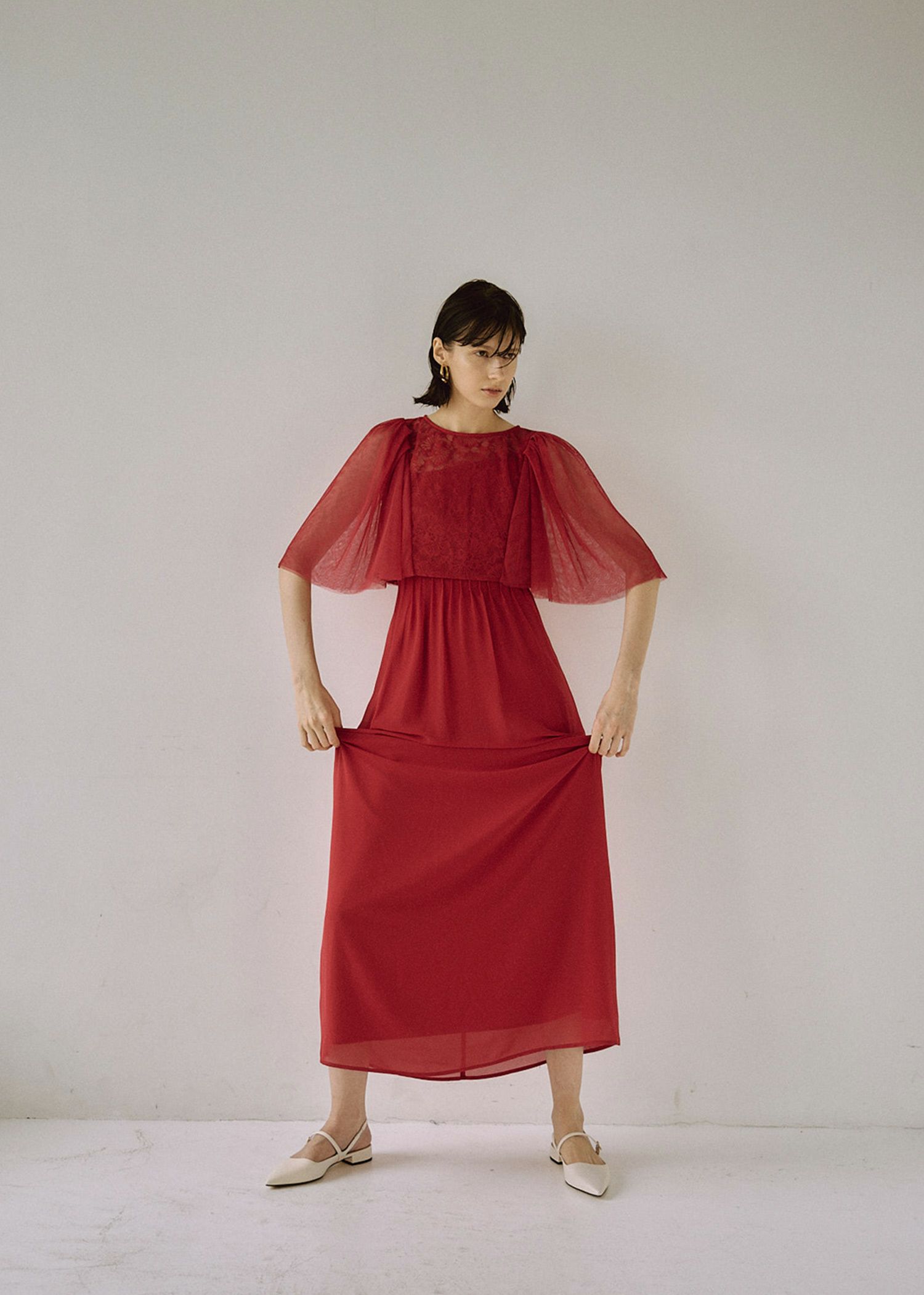 lerure リルアー2way puff tulle dress オケージョン 