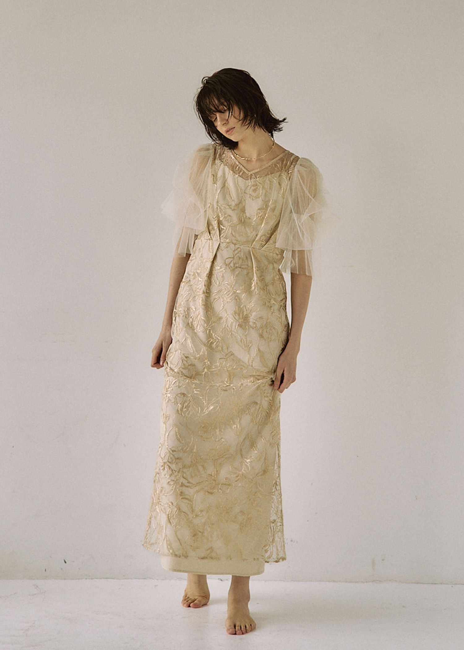 Sheer A-line onepiece｜LE