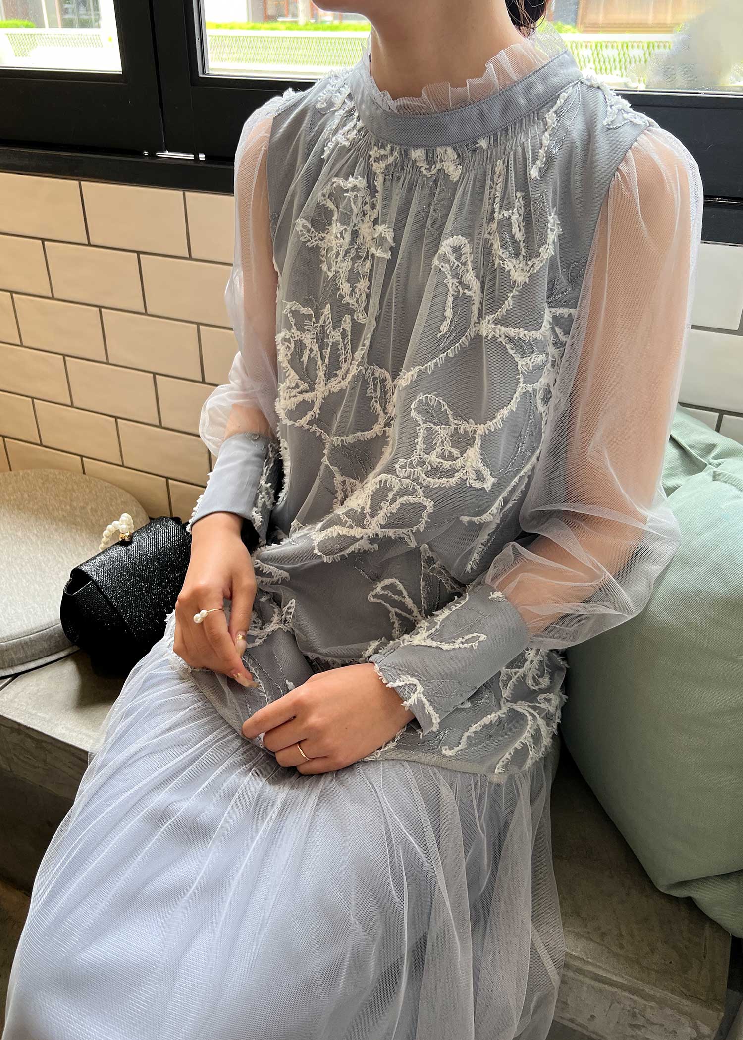 フェザーフラワーチュールドレス｜Dorry Doll 