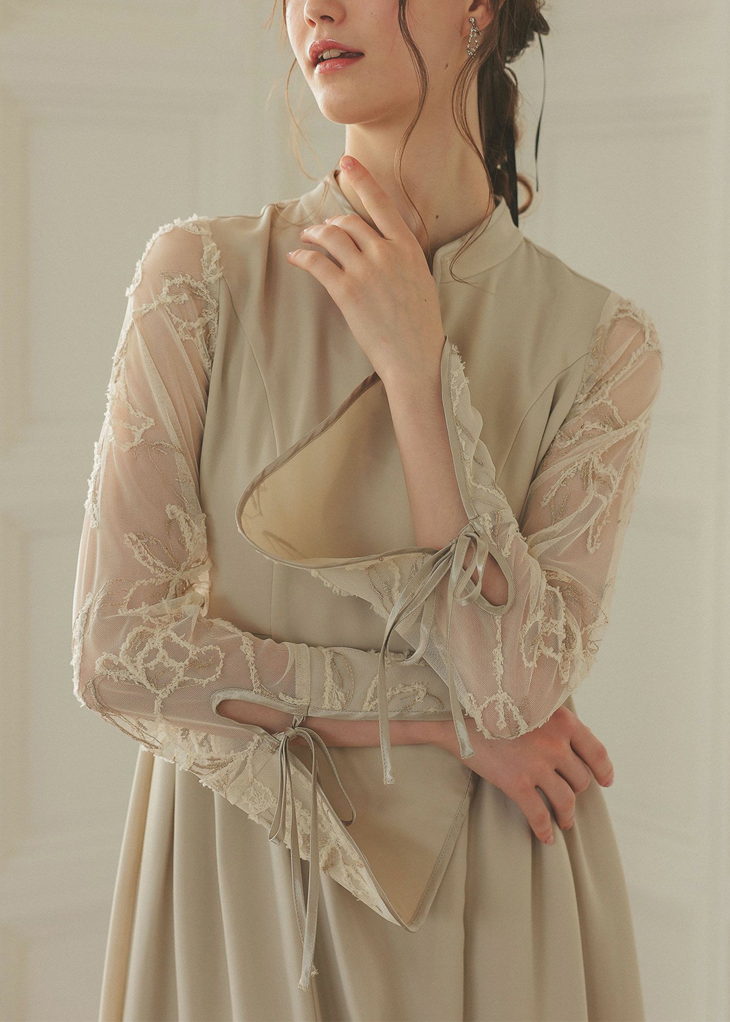 フェザーフラワーコクーンドレス|Dorry Doll 