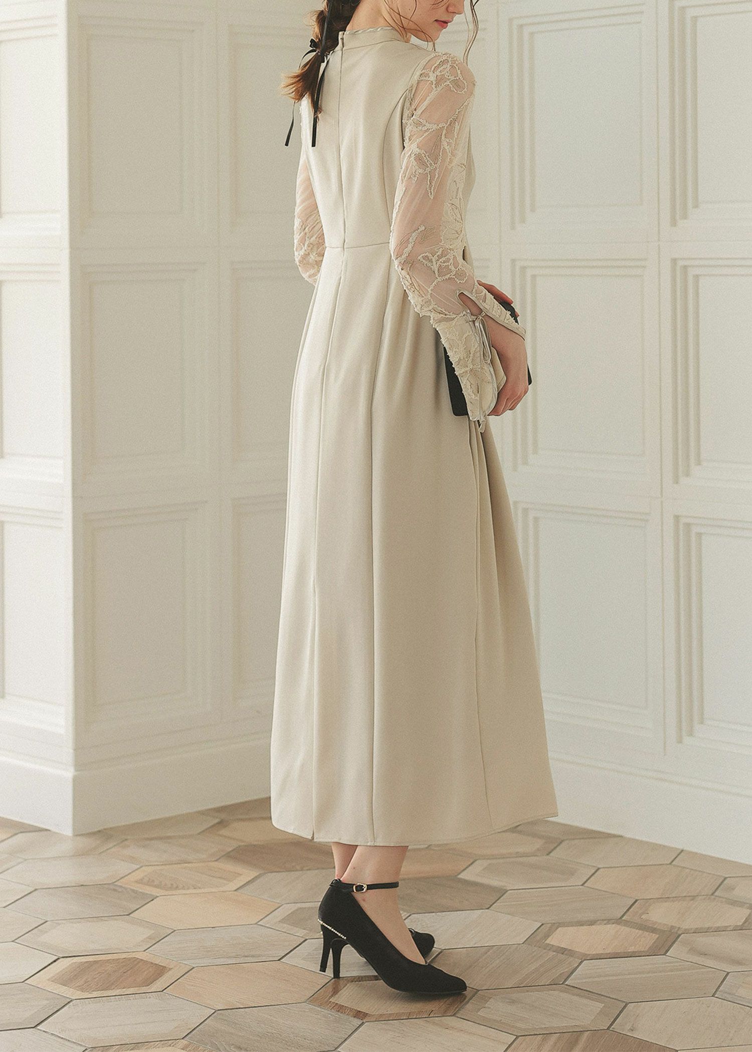 フェザーフラワーコクーンドレス|Dorry Doll