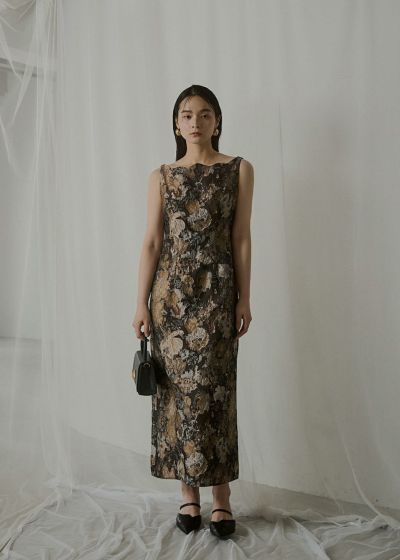 Wandering jacquard dress