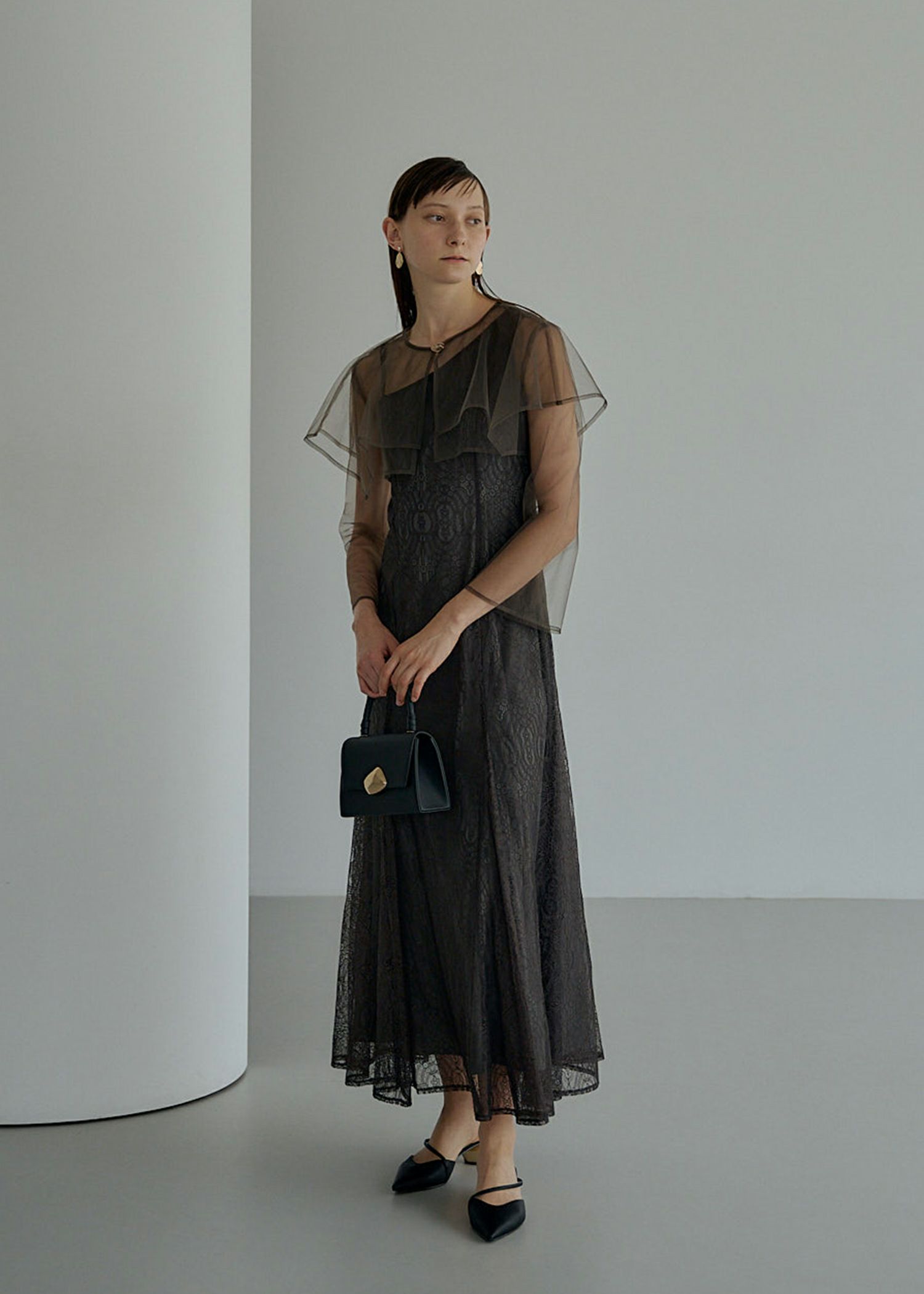 Cape blouse darmask dressのドレス|Dorry Doll / LE 