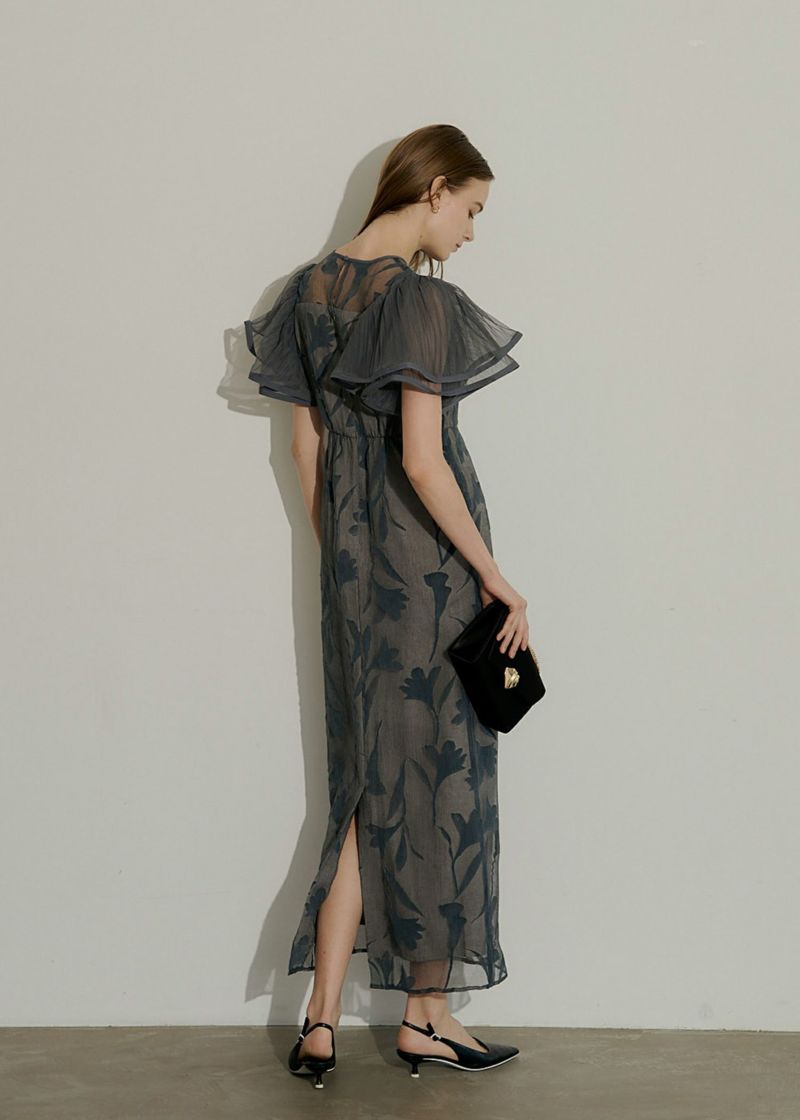 Ruffle tulle airy dress|LE'RURE