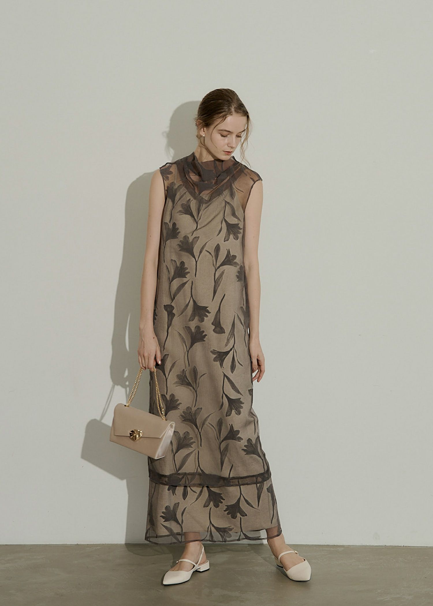 Sheer A-line onepiece｜LE 