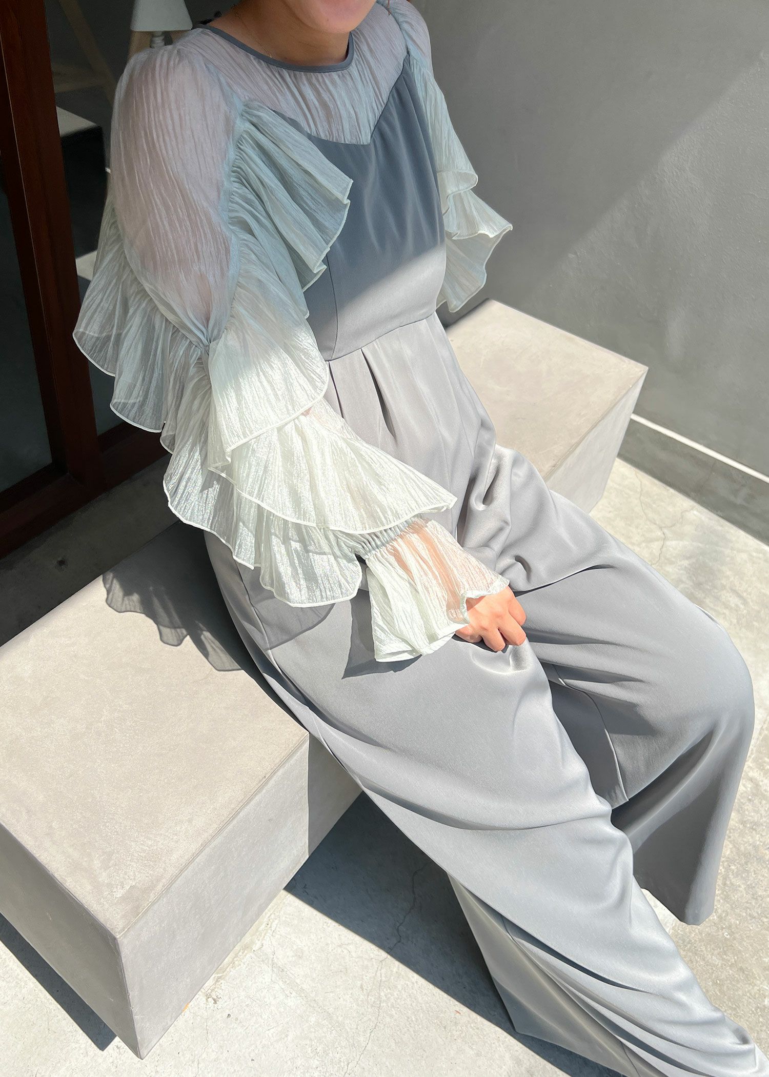 シアーフリルパンツドレスのドレス|Dorry Doll / LE'RURE