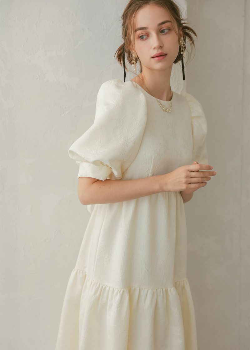 DorryDoll｜ティアードジャガードドレス