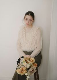 新品　今季　新作　Dorry Doll フリルブラウスセットドレス　ブラウン フリルブラウスセットドレス｜DorryDoll