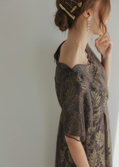 ドレープデザインスパンコールドレス | DorryDoll