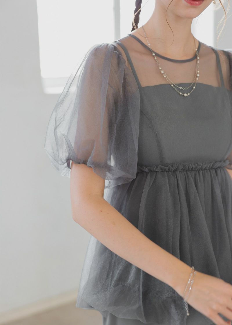 ★新品★訳あり★ドリードール　バルーンチュールレイヤードドレス　結婚式 Dorry Doll（ドリードール） ドレス バルーンチュールレイヤードドレス