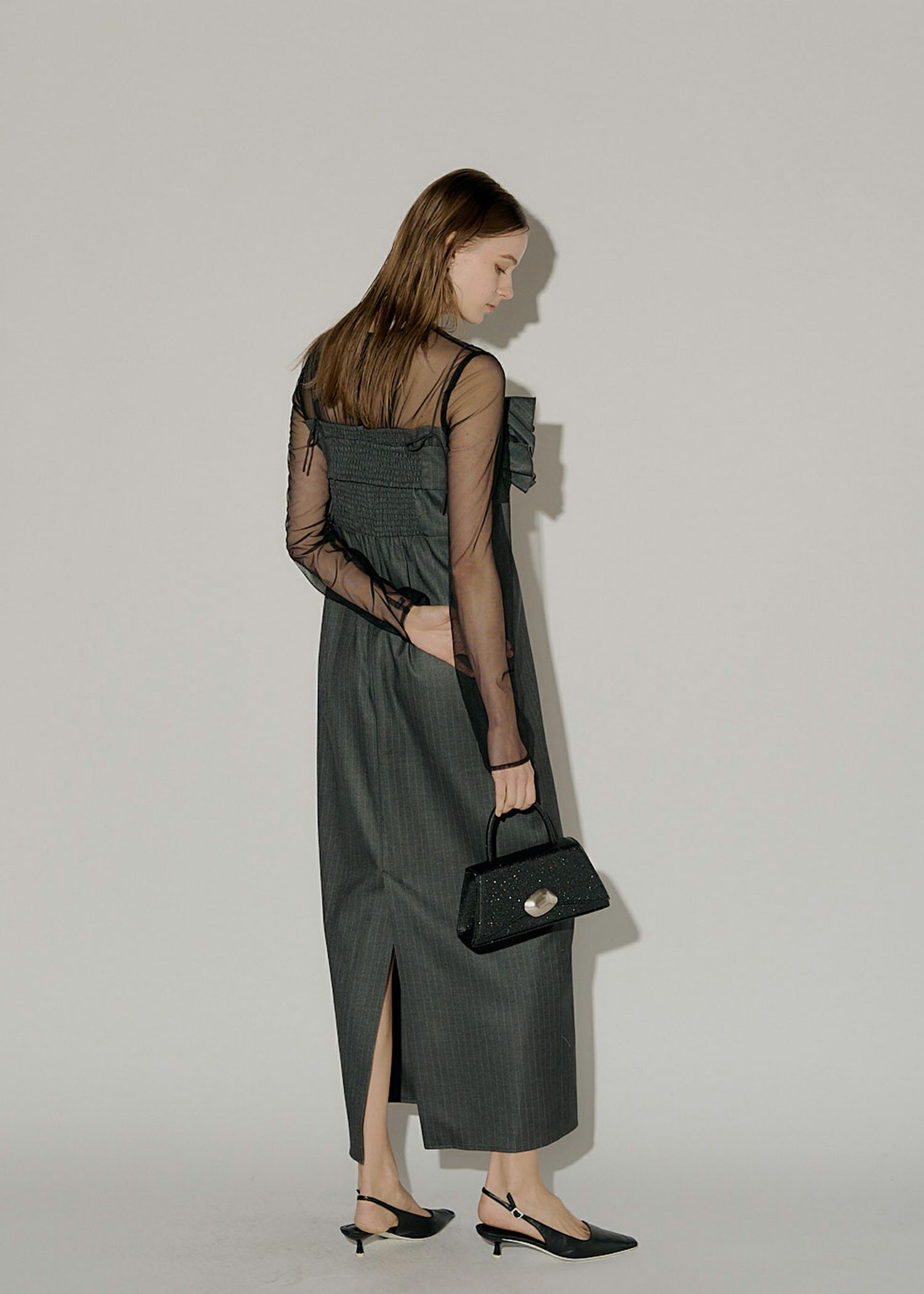 Wavy frill bustier stripe dressのドレス|Dorry Doll / LE 