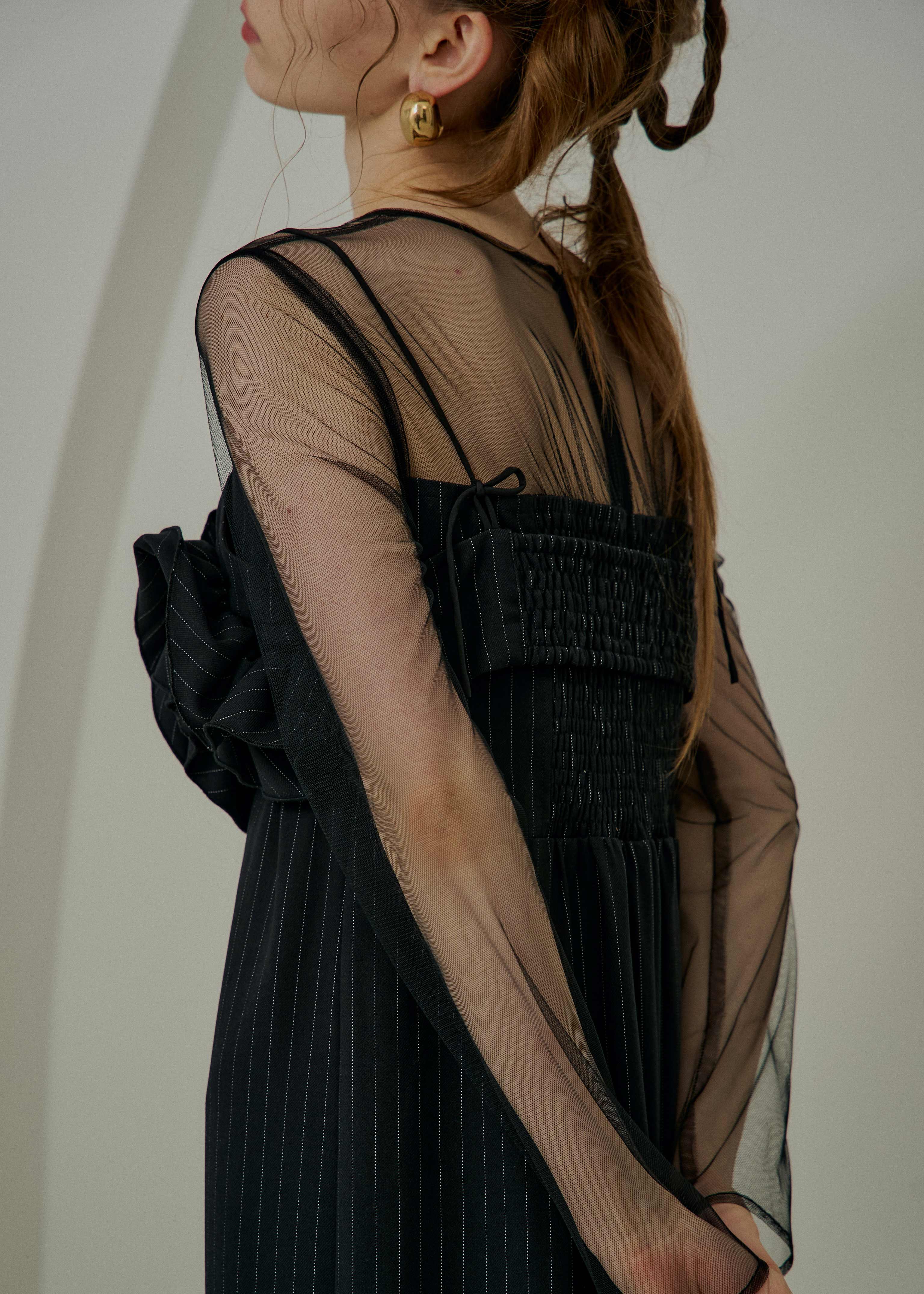 Wavy frill bustier stripe dressのドレス|Dorry Doll / LE