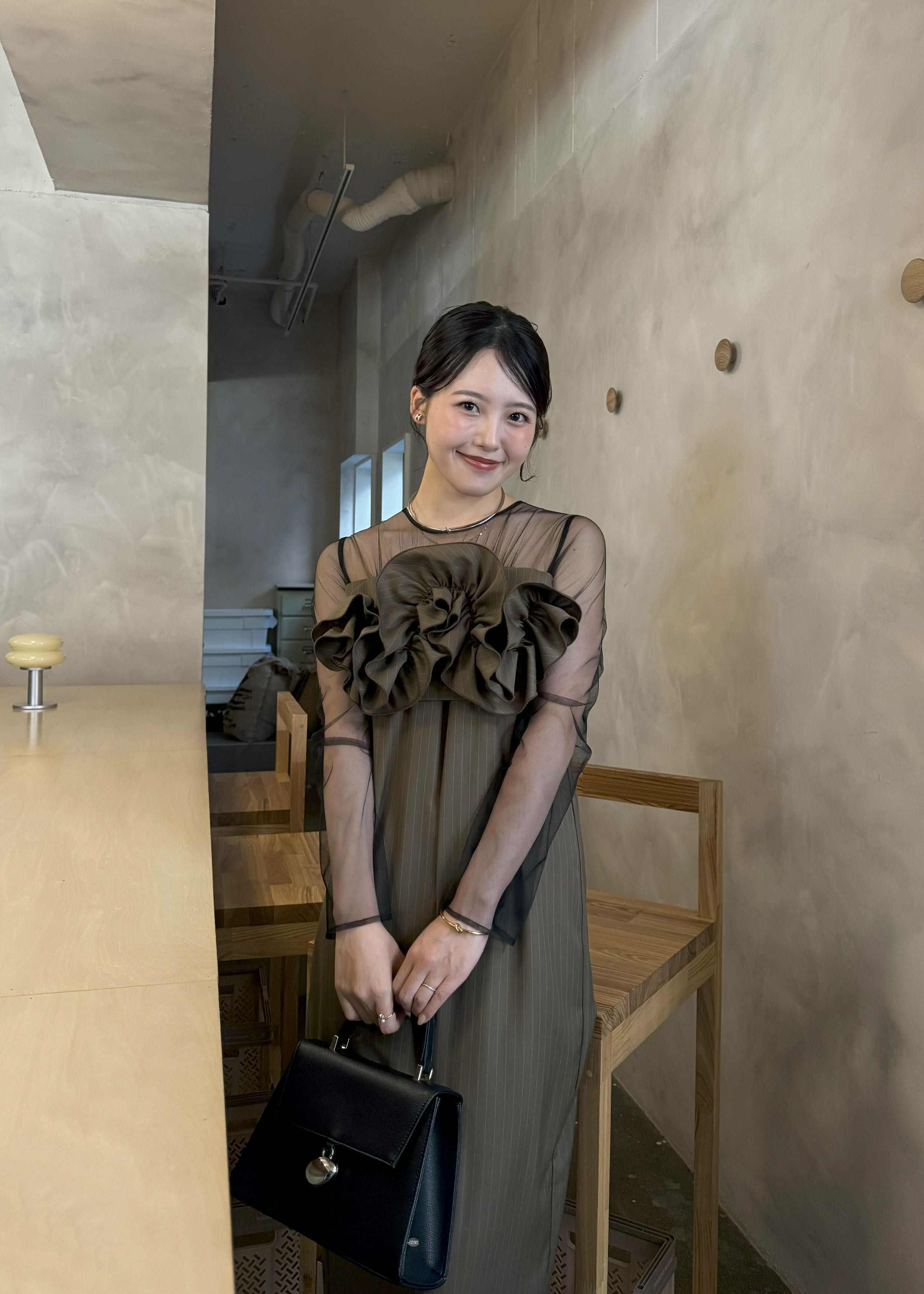 Wavy frill bustier stripe dressのドレス|Dorry Doll / LE 