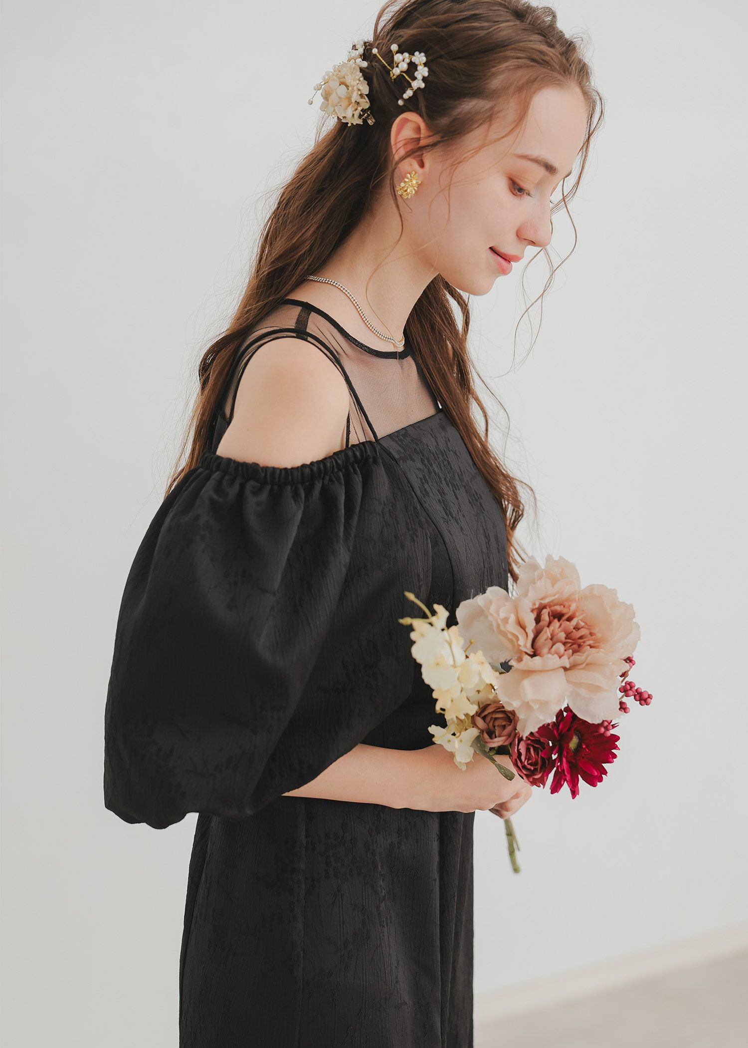 シアーフリルパンツドレスのドレス|Dorry Doll / LE'RURE