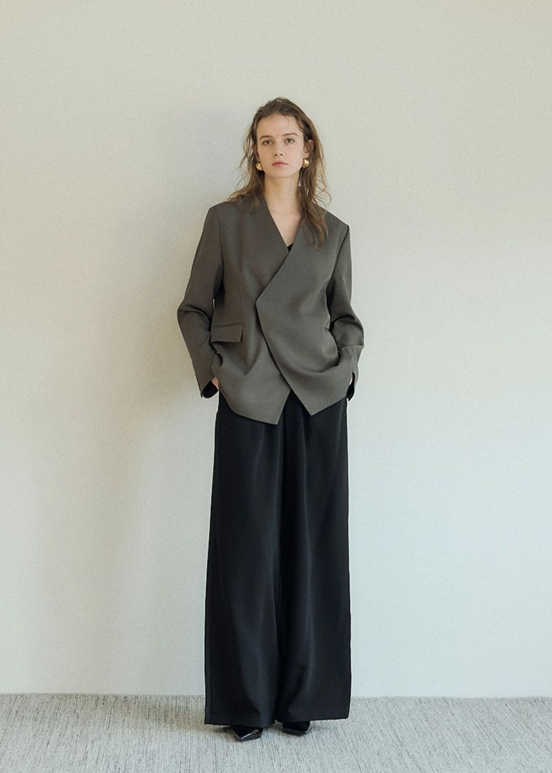 ★新品★ LE’RURE Melange collarless ジャケット Melange collarless jacket（ノーカラージャケット）｜LE'RURE