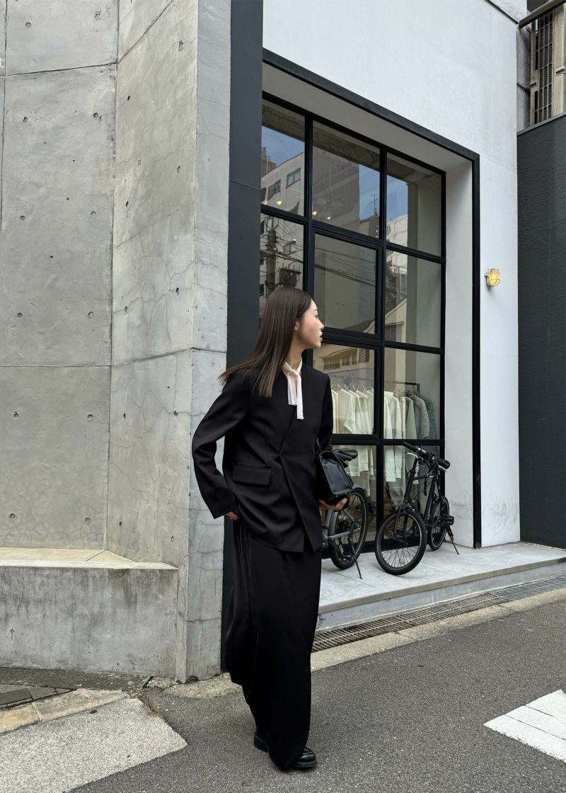 Melange collarless jacketのドレス|Dorry Doll / LE'RURE