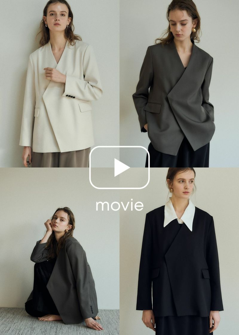 Melange collarless jacketのドレス|Dorry Doll / LE'RURE