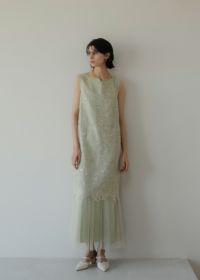 Dolly doll スリーブレススカラップドレス　ミントグリーン Sleeve less scallop dressのドレス|Dorry Doll / LE'RURE