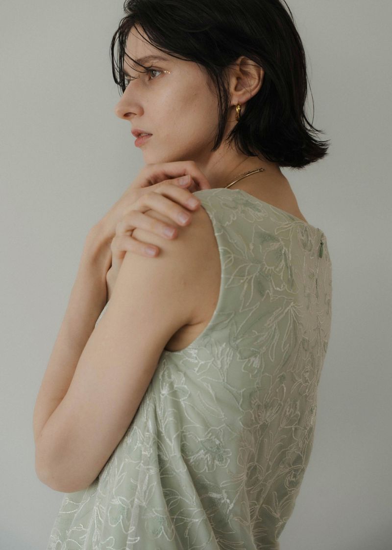 Sleeve less scallop dressのドレス|Dorry Doll / LE'RURE