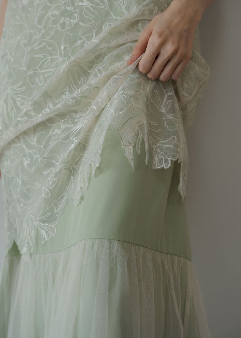 Dolly doll スリーブレススカラップドレス　ミントグリーン Sleeve less scallop dressのドレス|Dorry Doll / LE'RURE