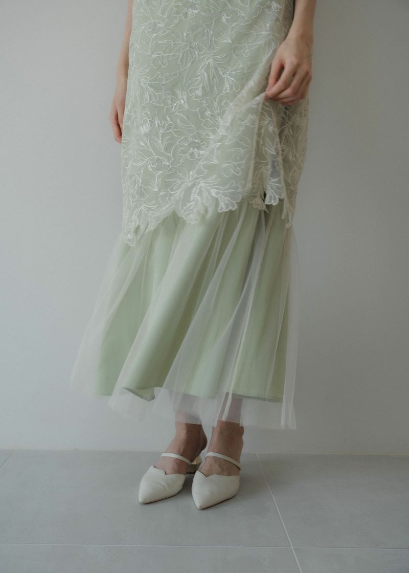 人気定番の less Sleeve scallop LE'RURE / Doll dressのドレス|Dorry スーツ・フォーマル・ドレス