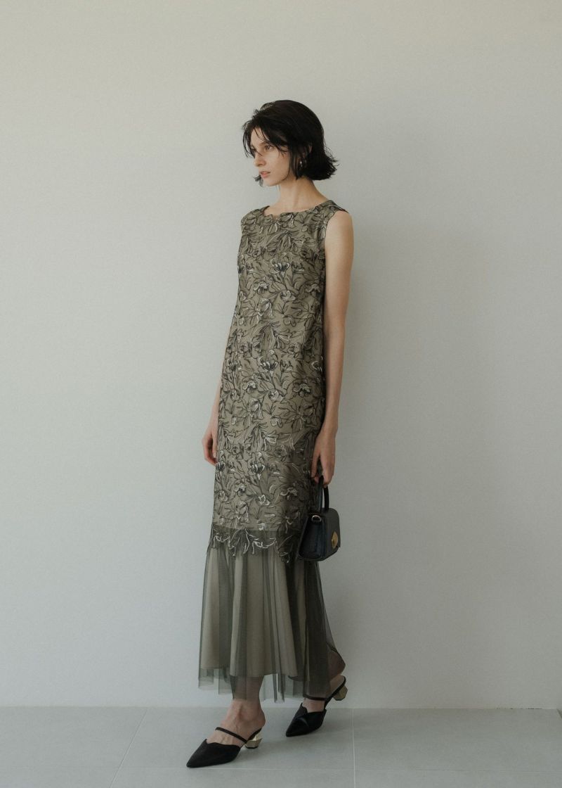 Sleeve less scallop dressのドレス|Dorry Doll / LE'RURE