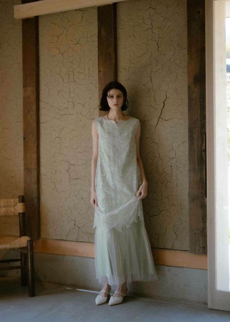 Sleeve less scallop dressのドレス|Dorry Doll / LE'RURE