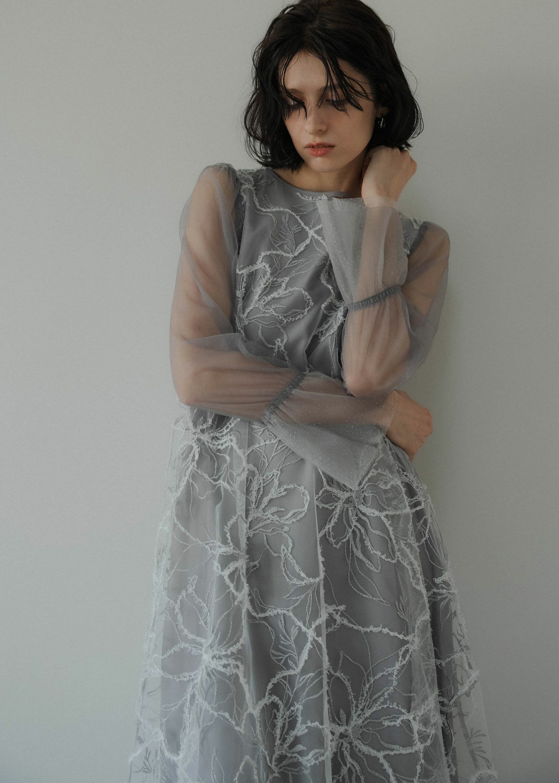 Plume broderie balloon dressのドレス|Dorry Doll / LE