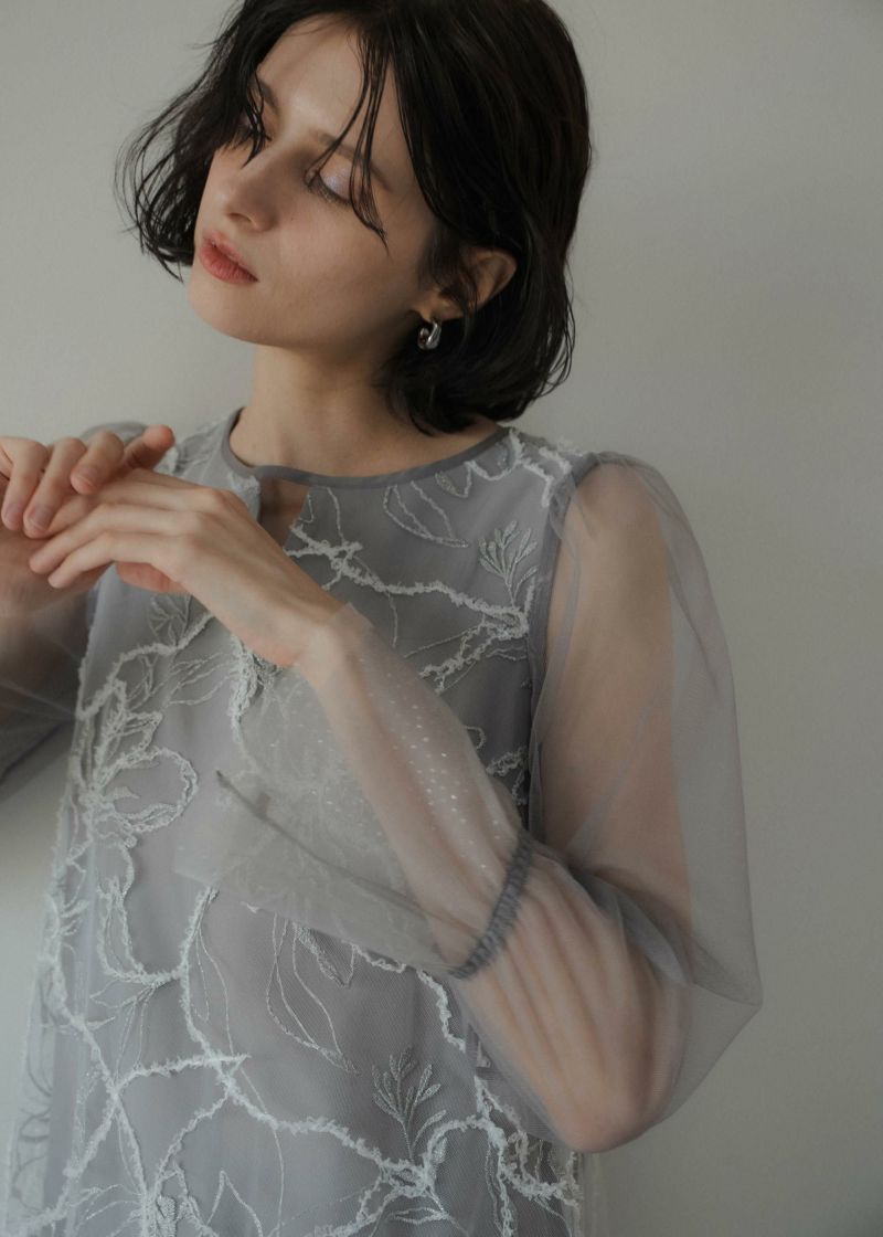 スーツ・フォーマル・ドレス LE'RURE Plume broderie balloon dress Plume broderie balloon dressのドレス|Dorry Doll / LE'RURE