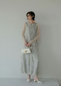 Plume broderie balloon dressのドレス|Dorry Doll / LE'RURE