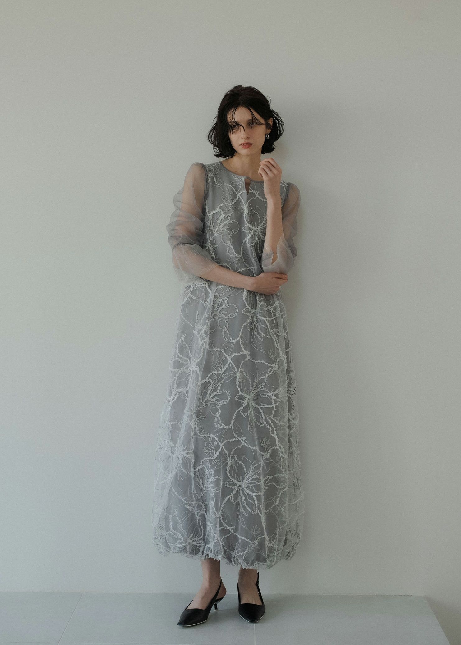 Plume broderie balloon dressのドレス|Dorry Doll / LE
