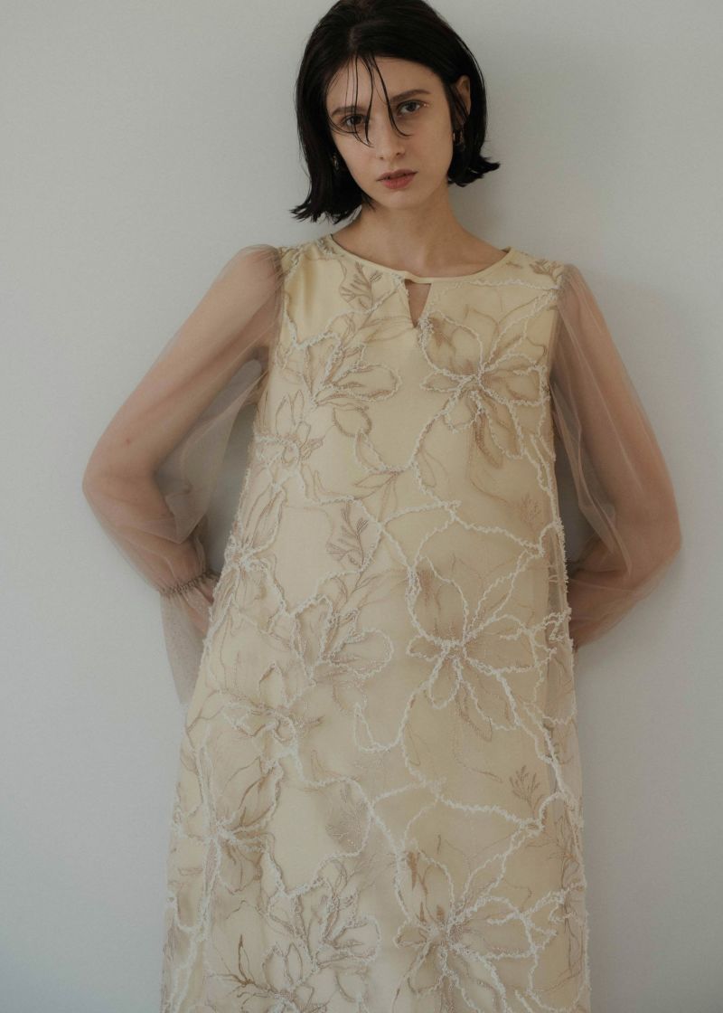 Plume broderie balloon dressのドレス|Dorry Doll / LE'RURE
