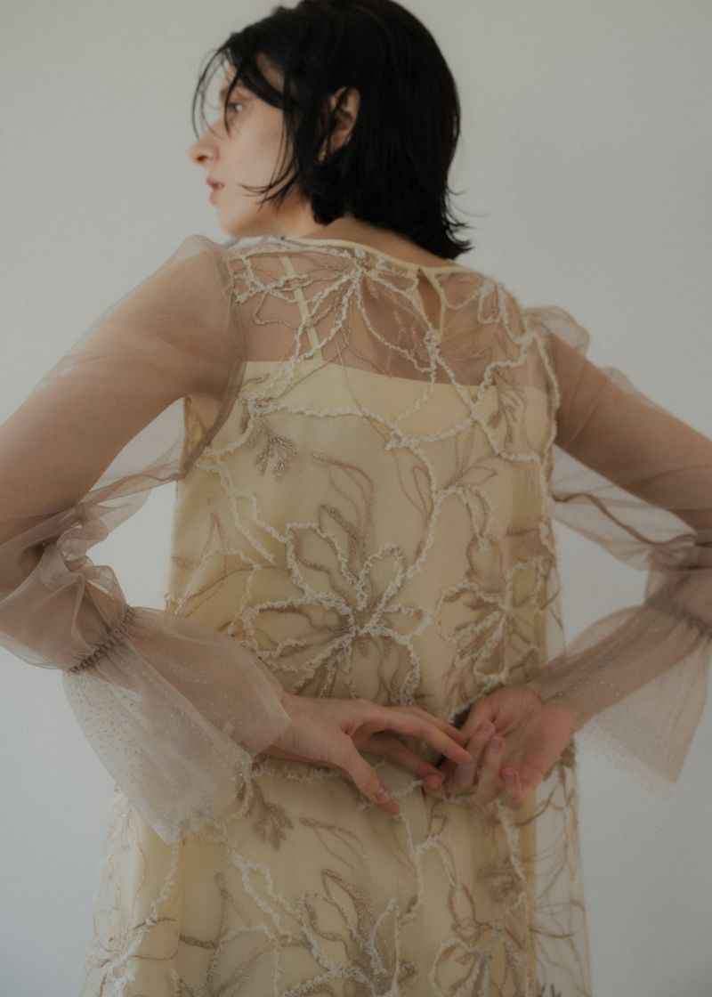 Plume broderie balloon dressのドレス|Dorry Doll / LE'RURE