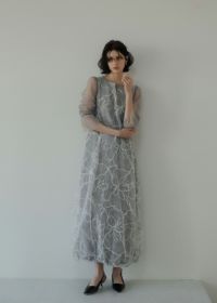 芸能人愛用のおすすめ最新情報 Plume broderie balloon dressのドレス|Dorry Doll / LE'RURE スーツ・フォーマル・ドレス