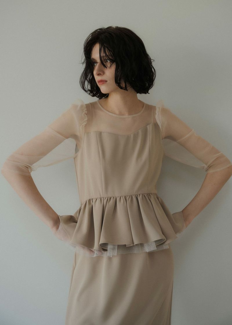 スーツ・フォーマル・ドレス LE'RURE Wavy frill bustier stripe dress Wavy frill bustier stripe dressのドレス|Dorry Doll / LE'RURE