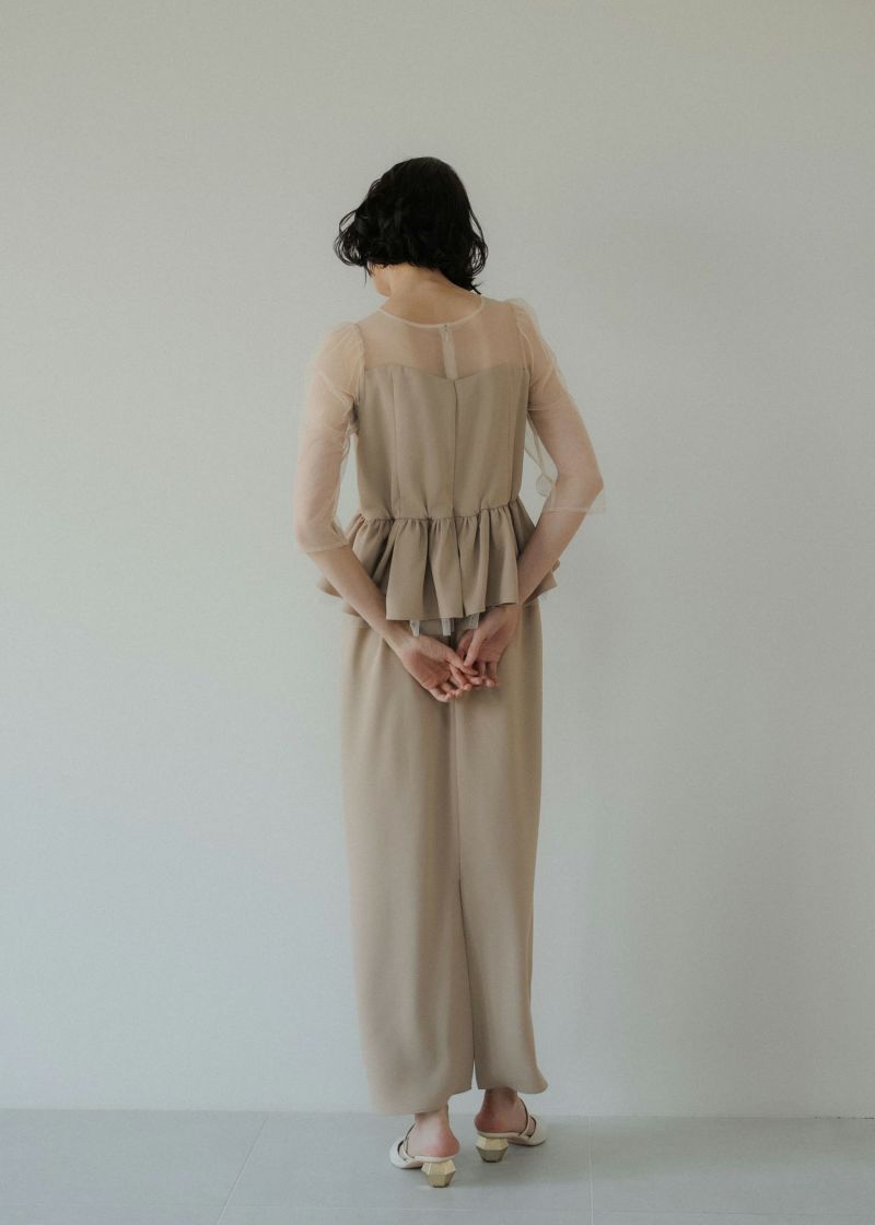 Wavy neck peplum dressのドレス|Dorry Doll / LE'RURE
