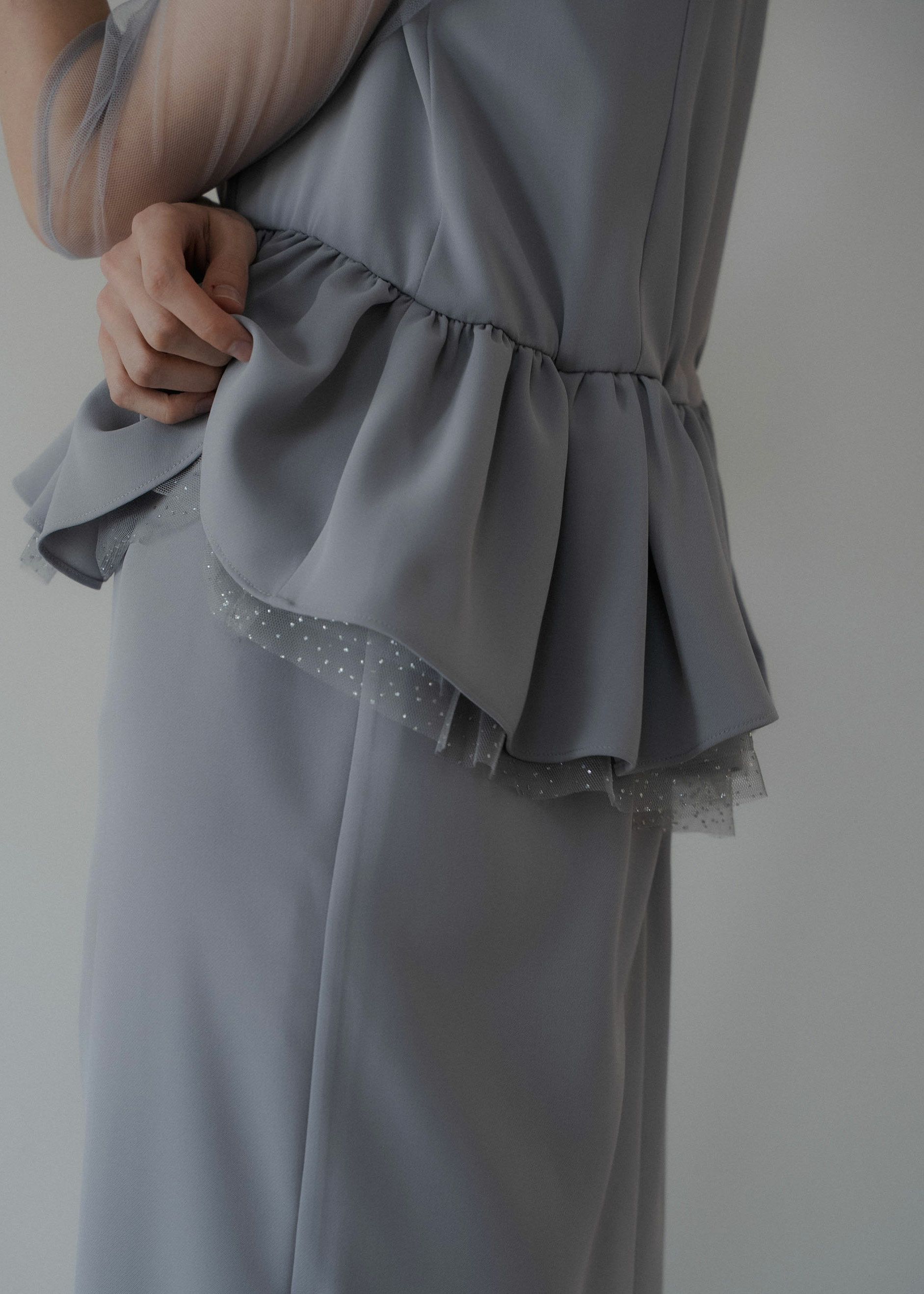 ★新品★リルアー Wavy neck peplum dress ドレス Wavy neck peplum dressのドレス|Dorry Doll / LE'RURE