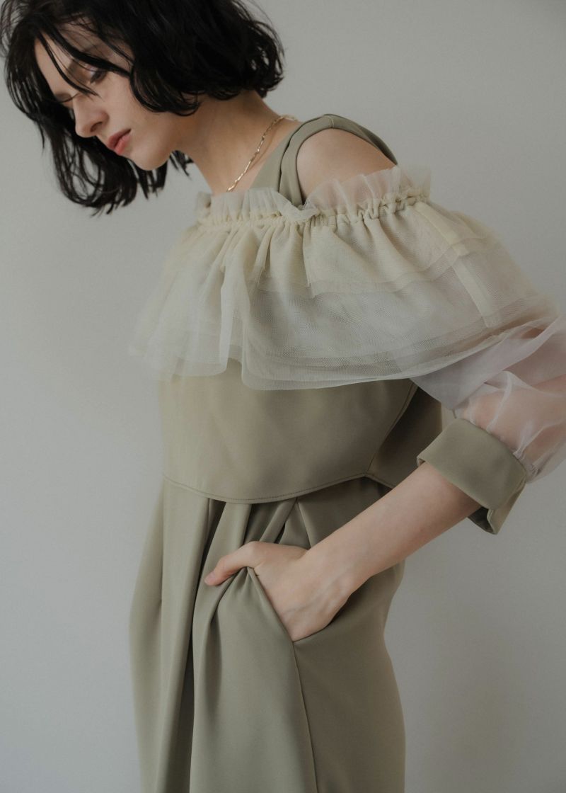 イ★新品★LE’RURE 新作3way tulle ruffles ドレス 3way tulle ruffles dressのドレス|Dorry Doll / LE'RURE