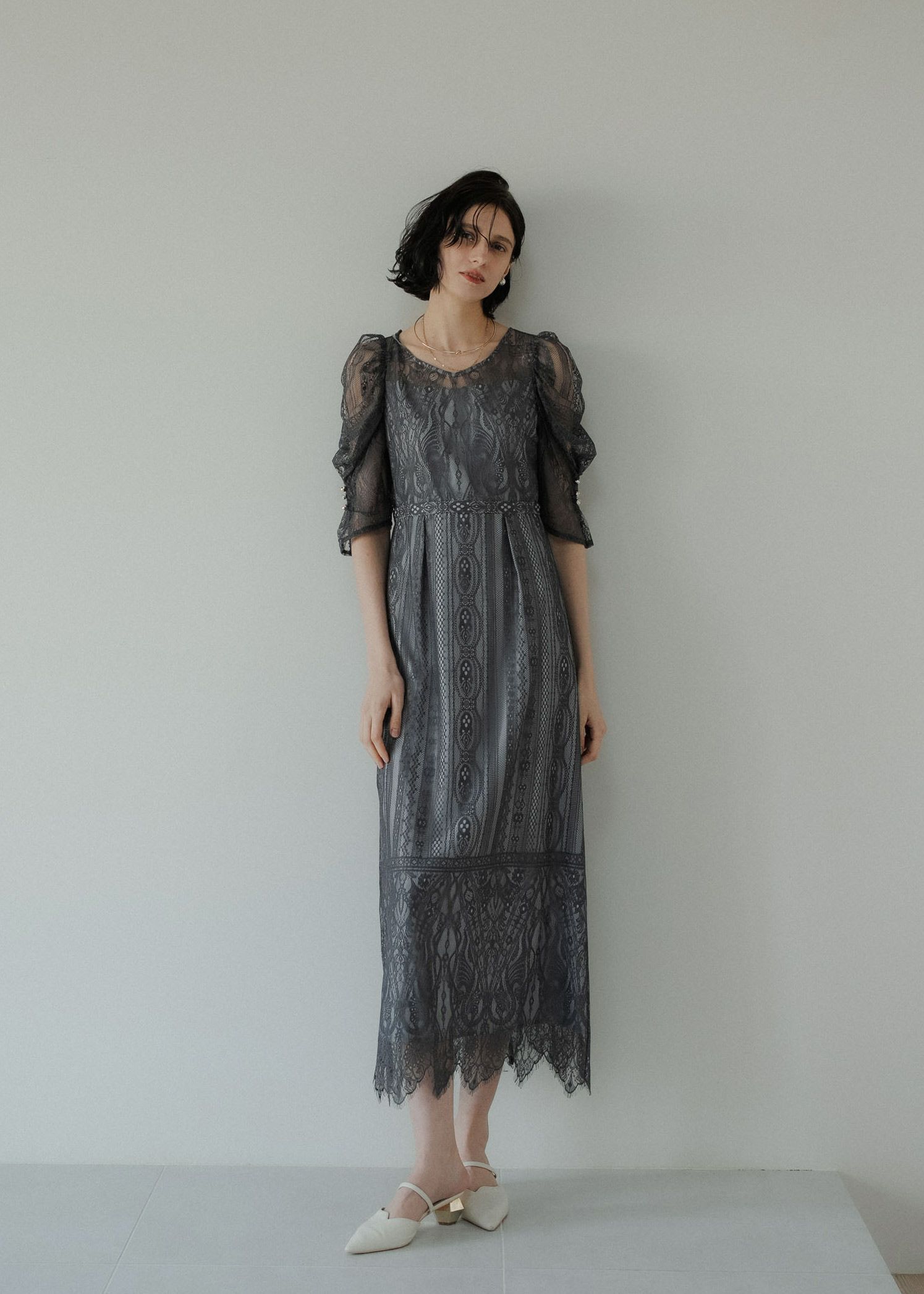 River lace scallop dressのドレス|Dorry Doll / LE