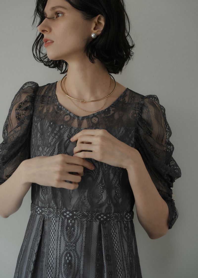 スーツ・フォーマル・ドレス LE'RURE Sleeve less scallop dress River lace scallop dressのドレス|Dorry Doll / LE'RURE