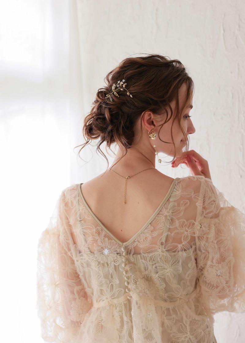 ベアリー リーフモチーフヘアアクセのドレス|Dorry Doll / LE'RURE