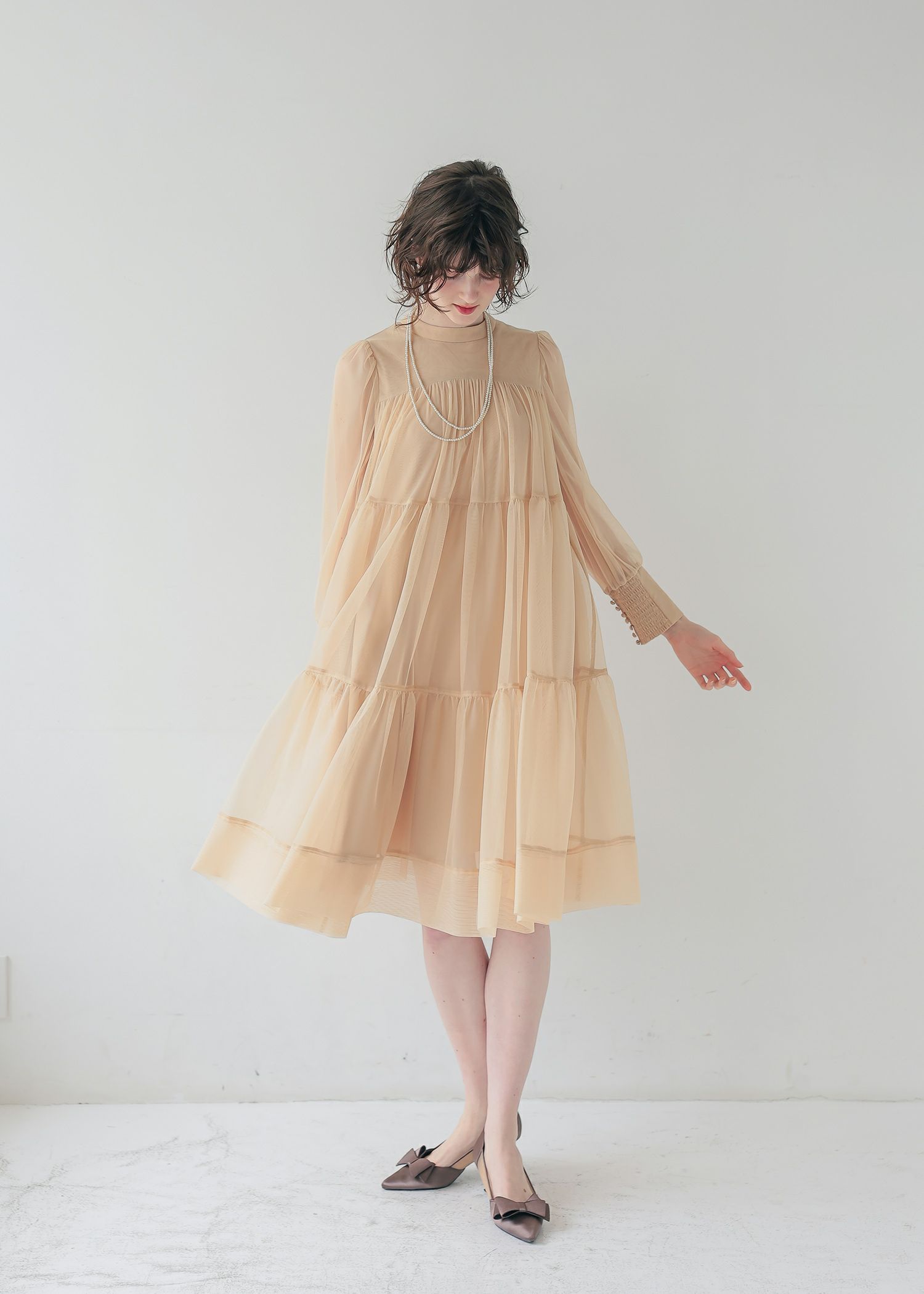 coco 新品　ドリードール ティアードAラインドレス ティアードAラインドレス｜Dorry Doll