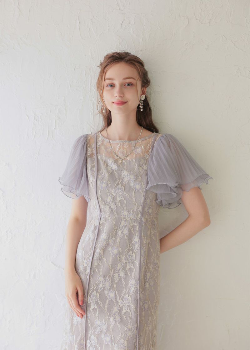 スーツ・フォーマル・ドレス DorryDoll/cotton race souffle sleeve Cotton race souffle sleeve dress（ドレス）｜LE'RURE