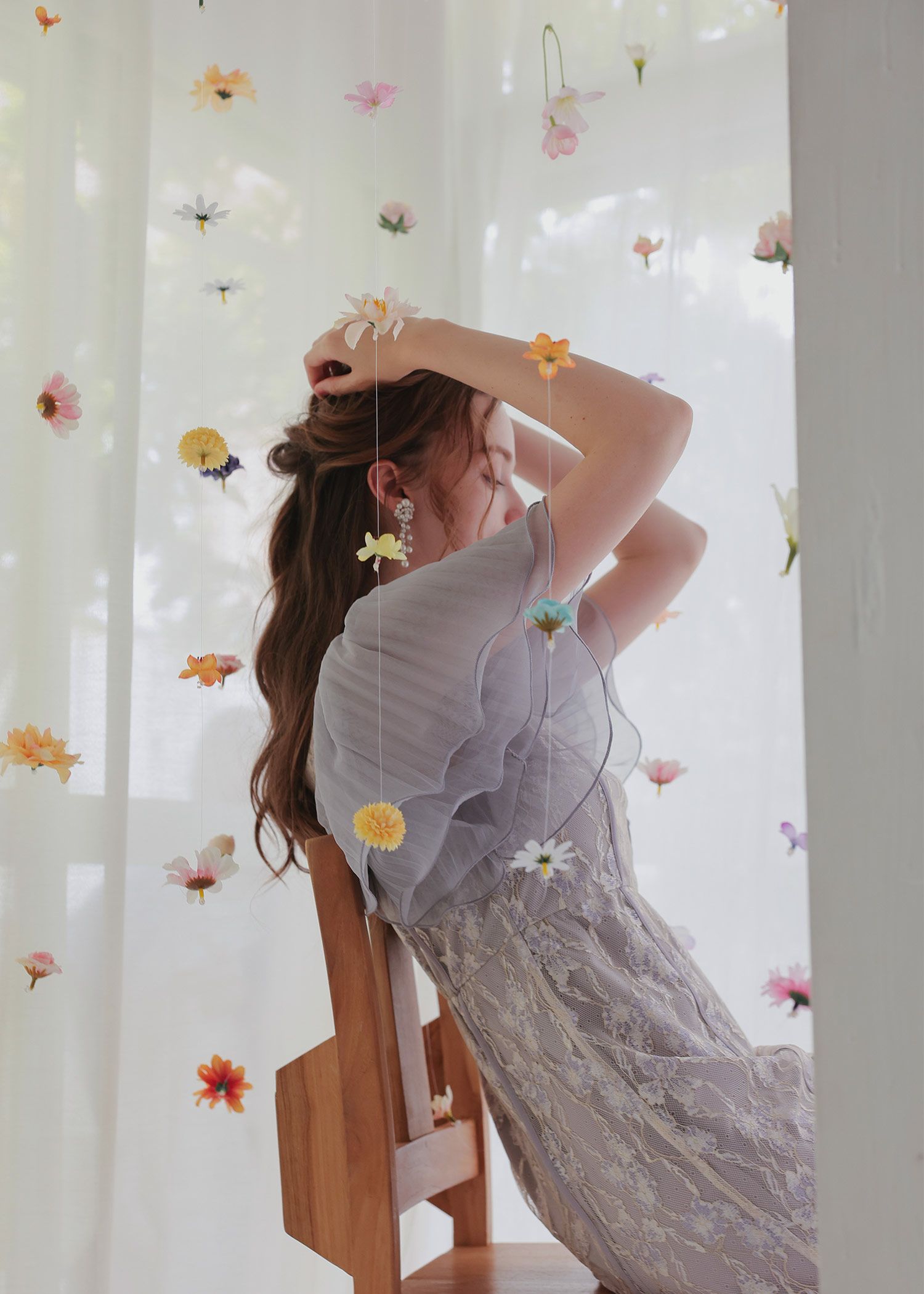 フラッフィーフラワーセットドレス｜DorryDoll