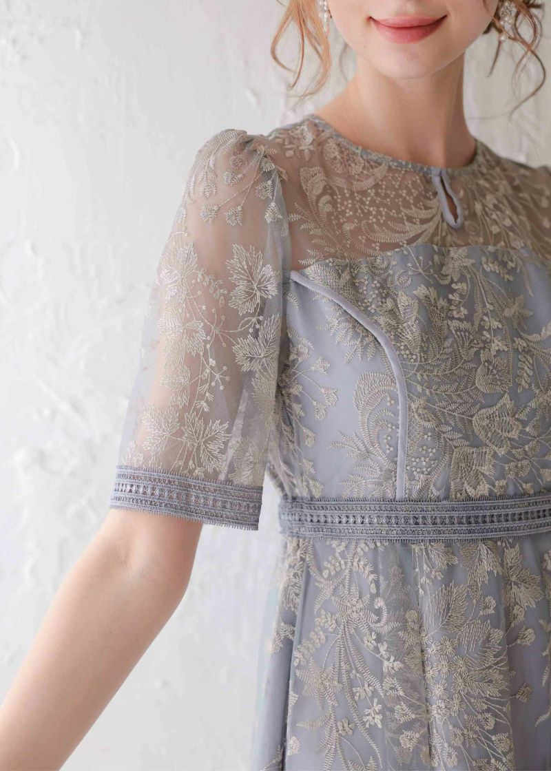 Dorrydoll ラダーレースドレス ブルー Mサイズ お値下げ対応【Dorry Doll】 レイヤード レースドレス ブルー M お