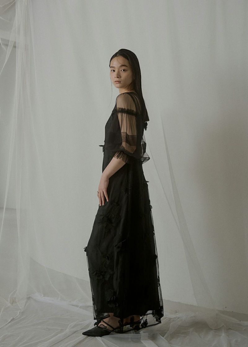 Flower motif puffsleeve dress のドレス|Dorry Doll / LE'RURE