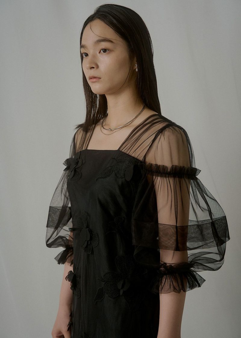 Flower motif puffsleeve dress のドレス|Dorry Doll / LE'RURE