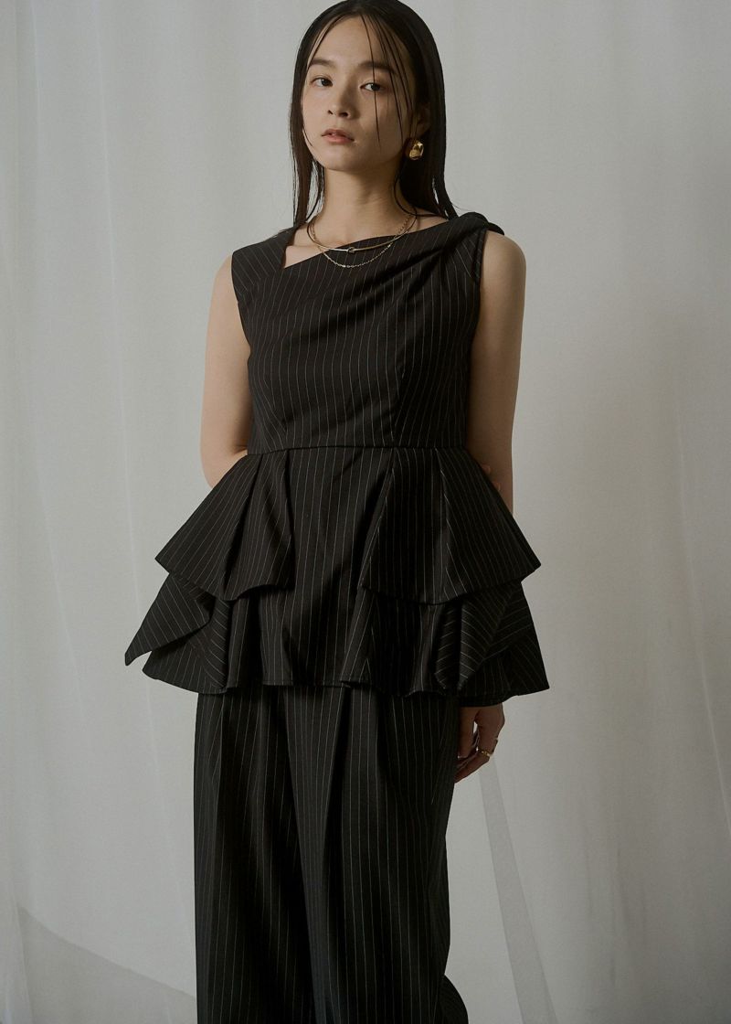 THETOE Pericles Peplum Topとパンツセット Pericles Peplum Top – THE TOÉ