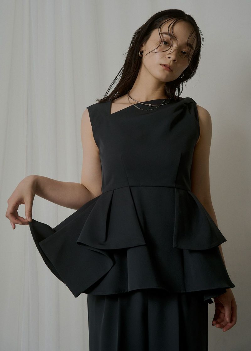 Twist neck peplum set up pantsのドレス|Dorry Doll / LE'RURE