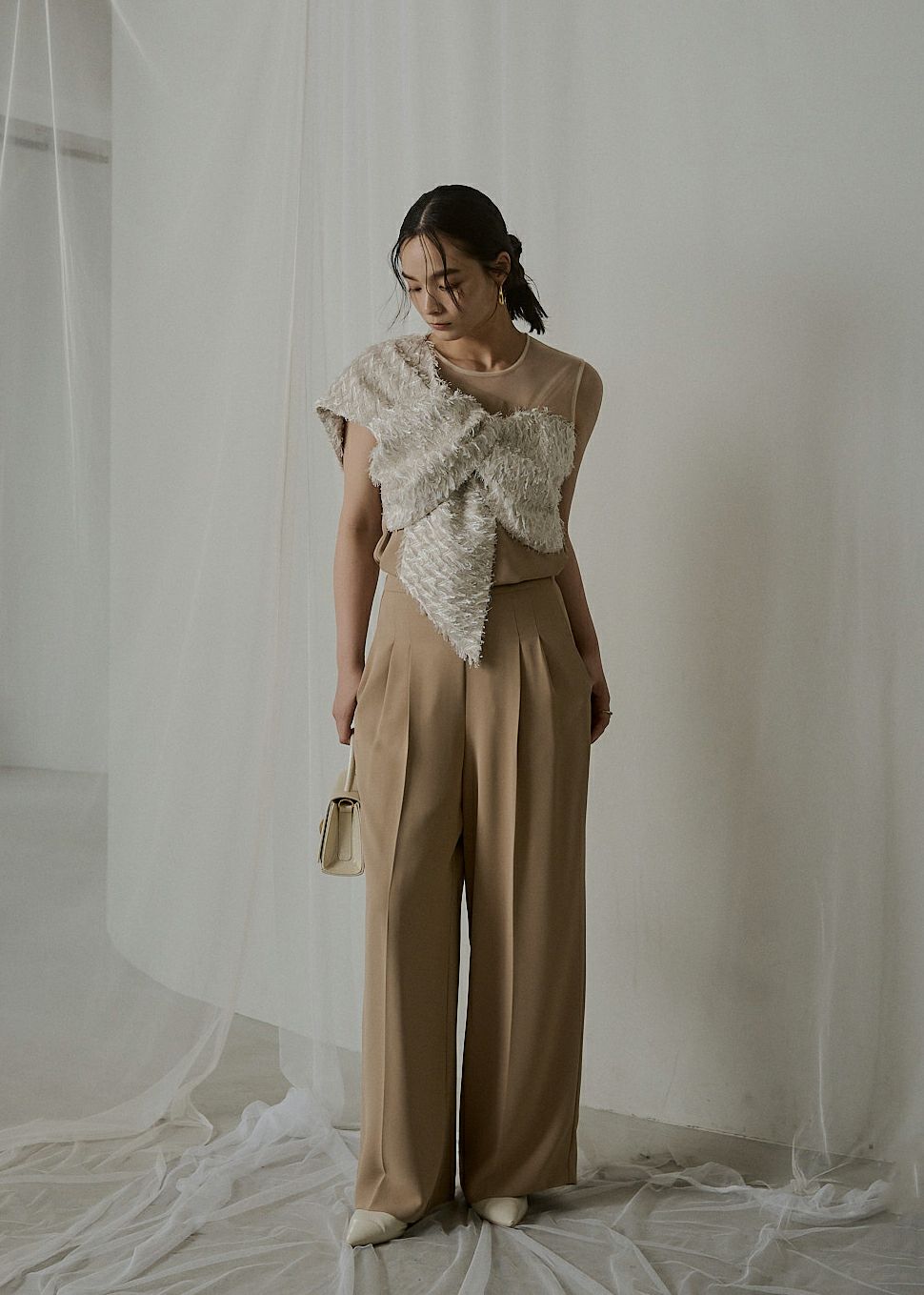 LE’RURE Knot design set up pants black Knot design set up pants のドレス|Dorry Doll / LE'RURE